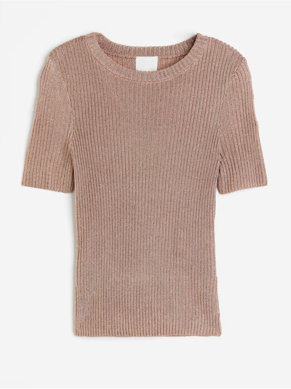 Metallic Rib-Knit Top